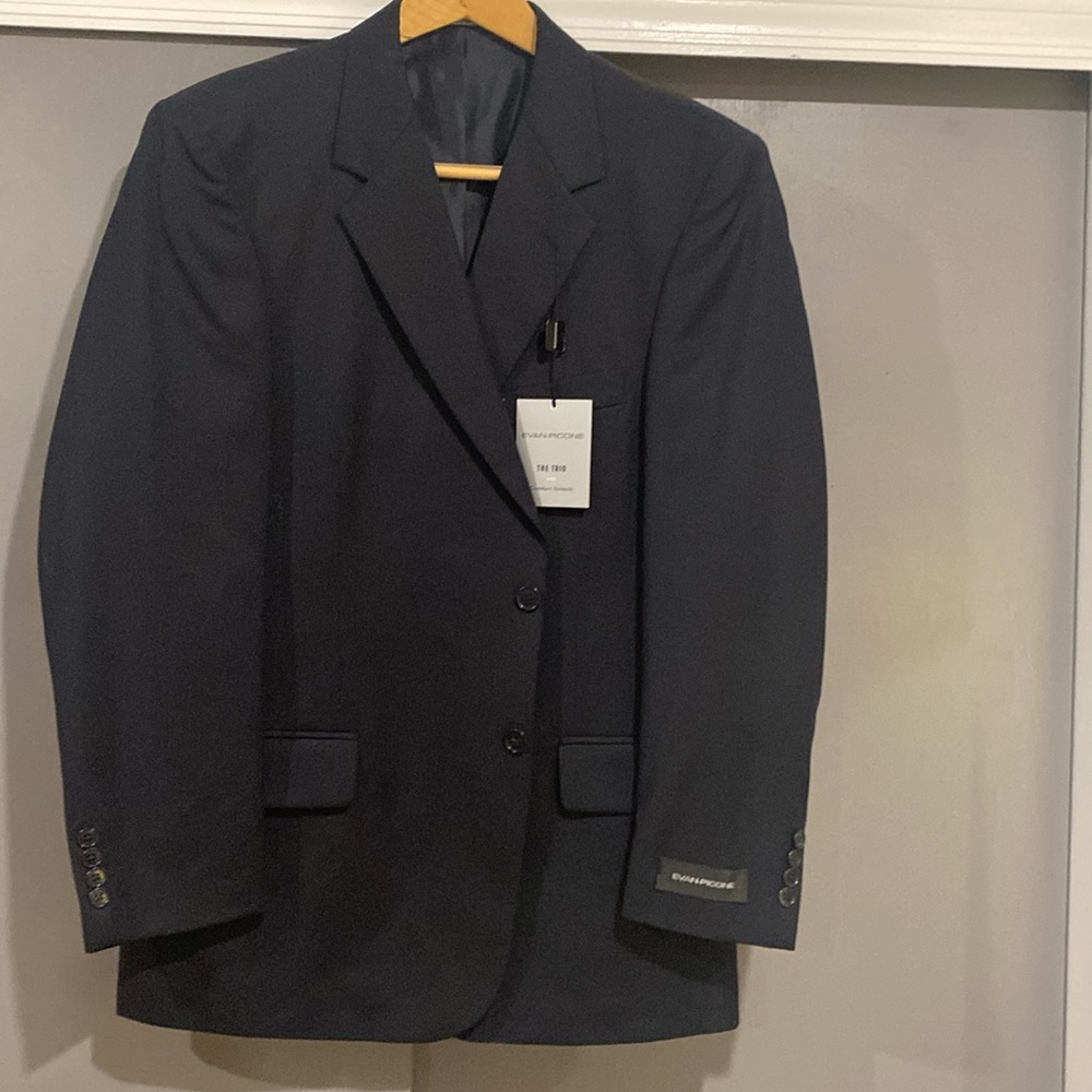 Evan Picone Navy Blazer 42R NWT